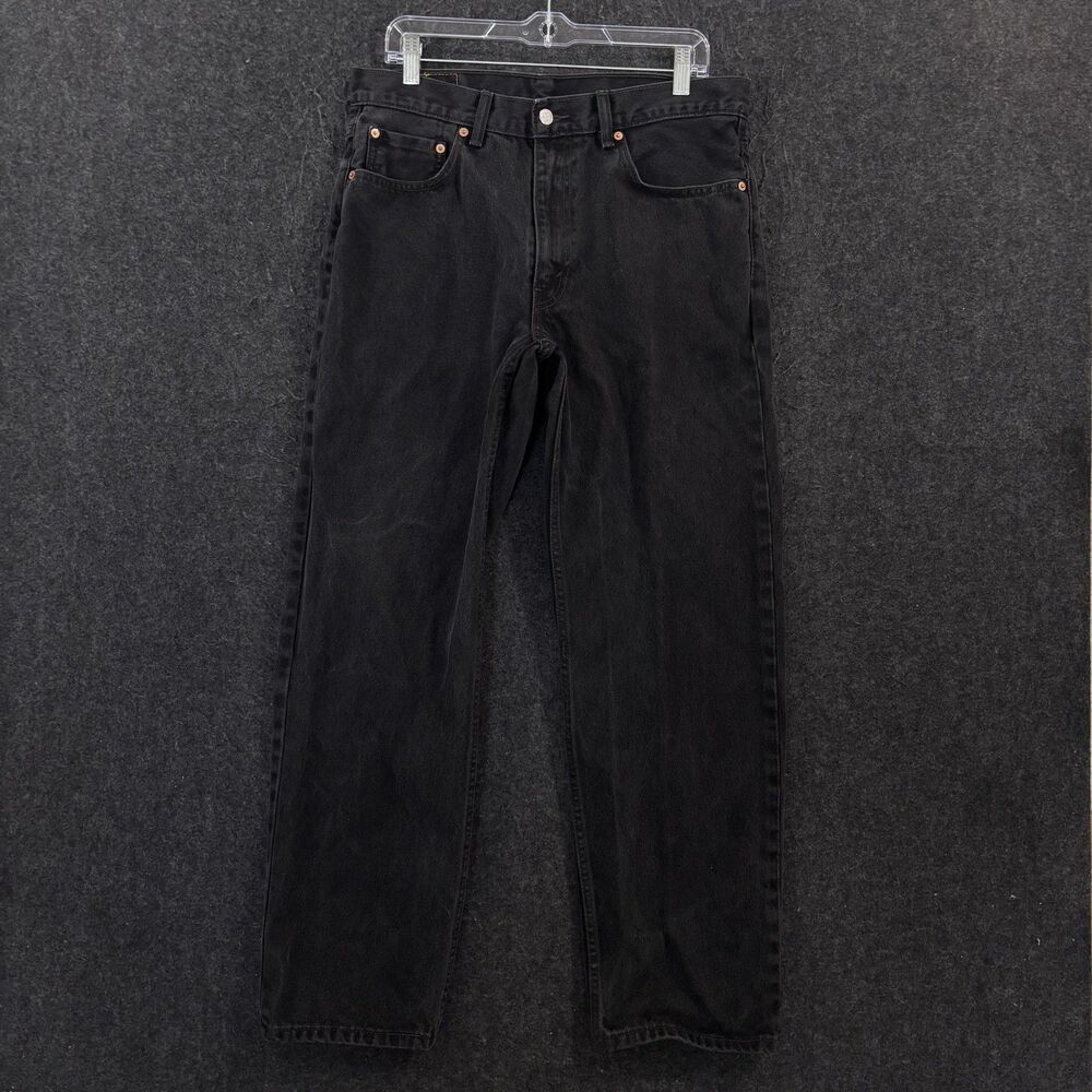 Levis 550 Jeans Men's 32x31 Black Charcoal Wash Relaxed Tapered Denim Pants